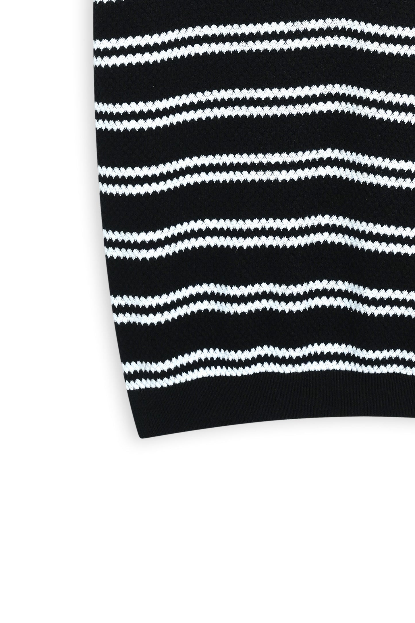 Men’s Black & Ivory Knit Polo