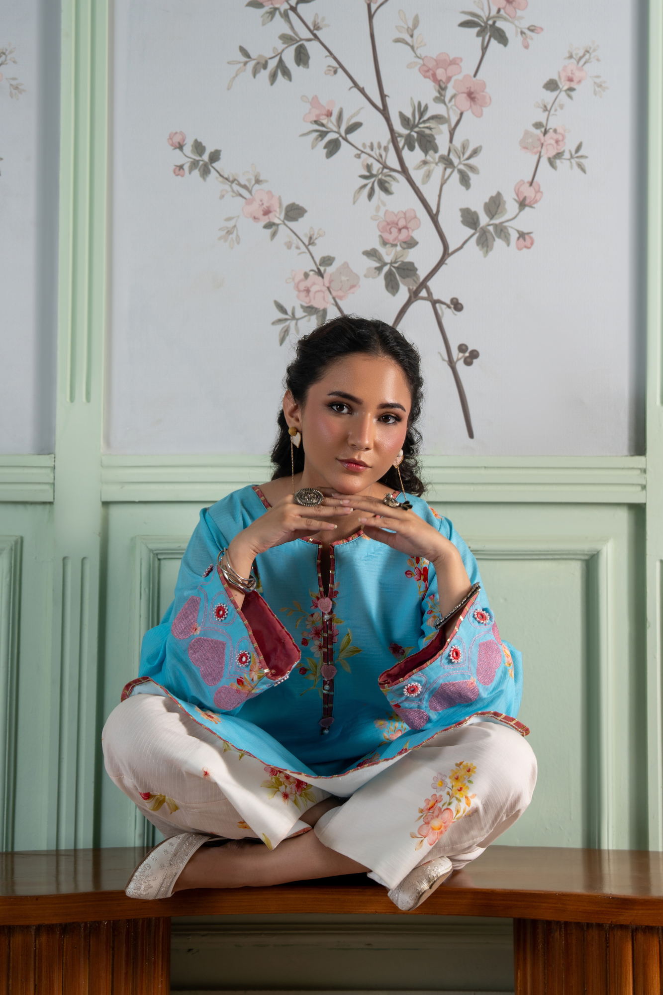 3 piece Emb Printed lawn suit Pret