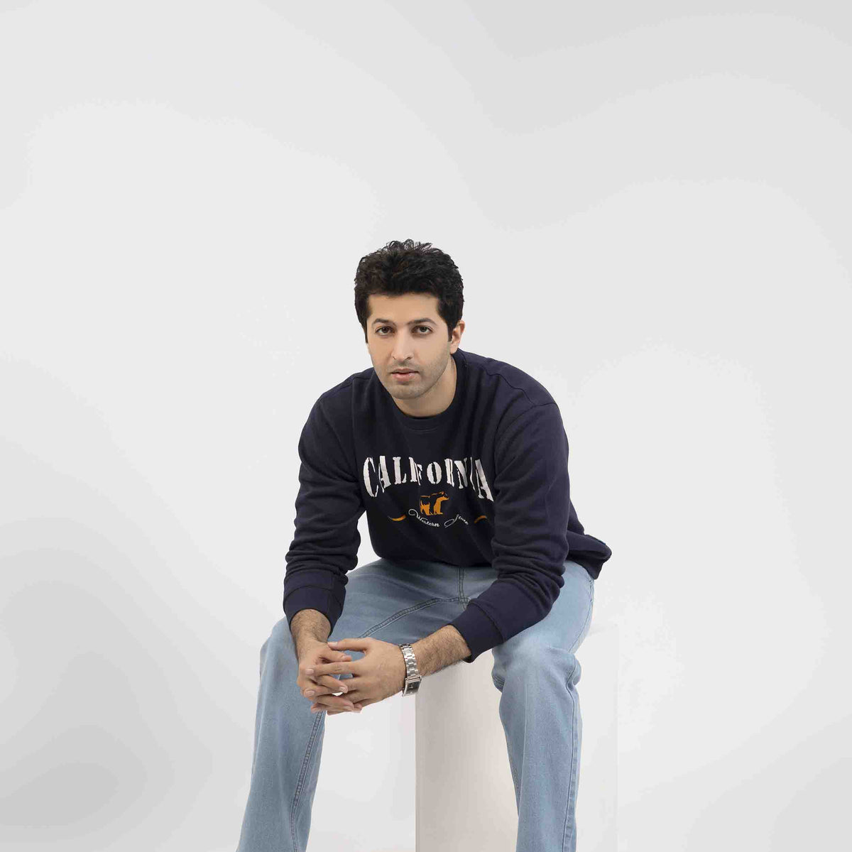 Regular jeans in light blue wash main image 0