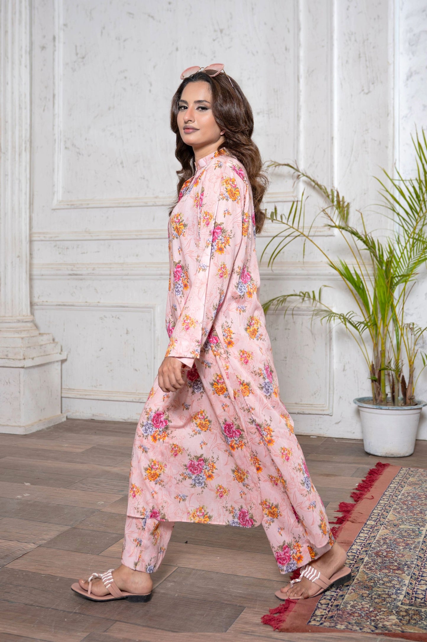 Rosy Blossom Lawn 2 Piece Suit Pret
