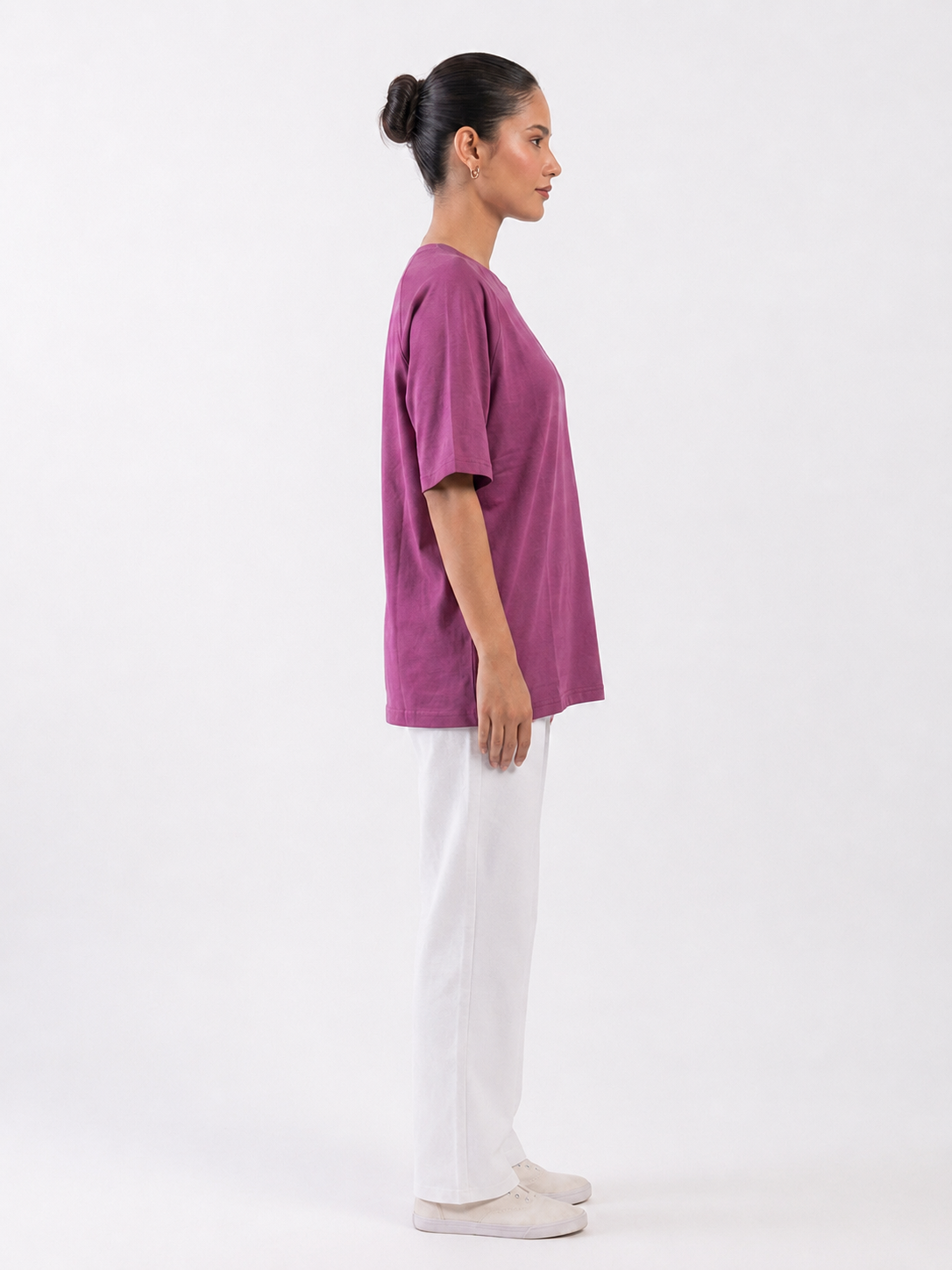Plum Raglan Casual Tee