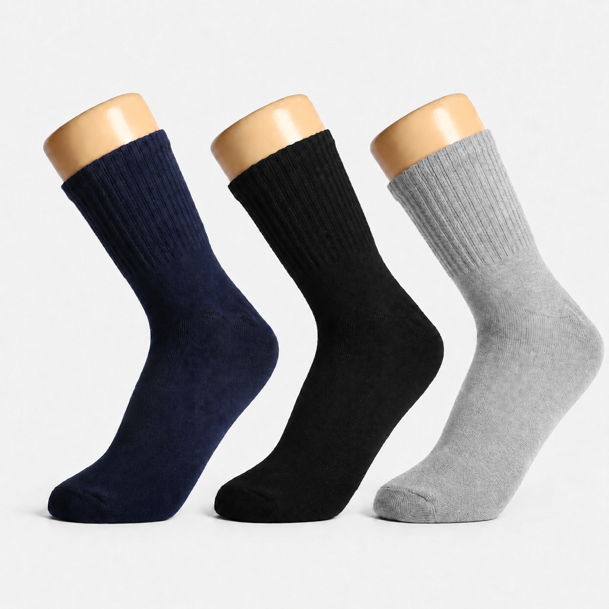Men’s 100% Cotton Dress Socks – Pack of 3