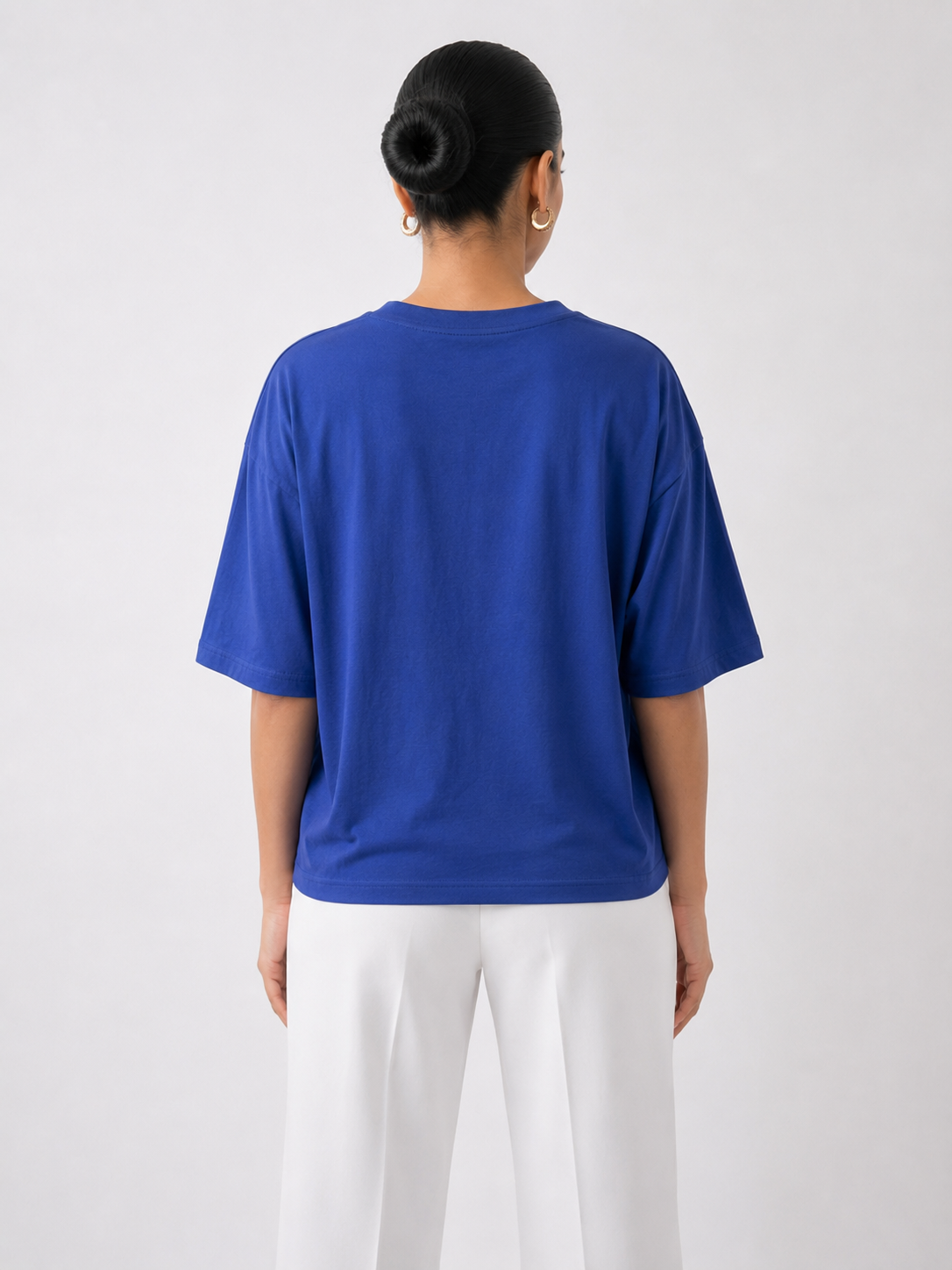Bloom Graphic Cotton Tee – Royal Blue
