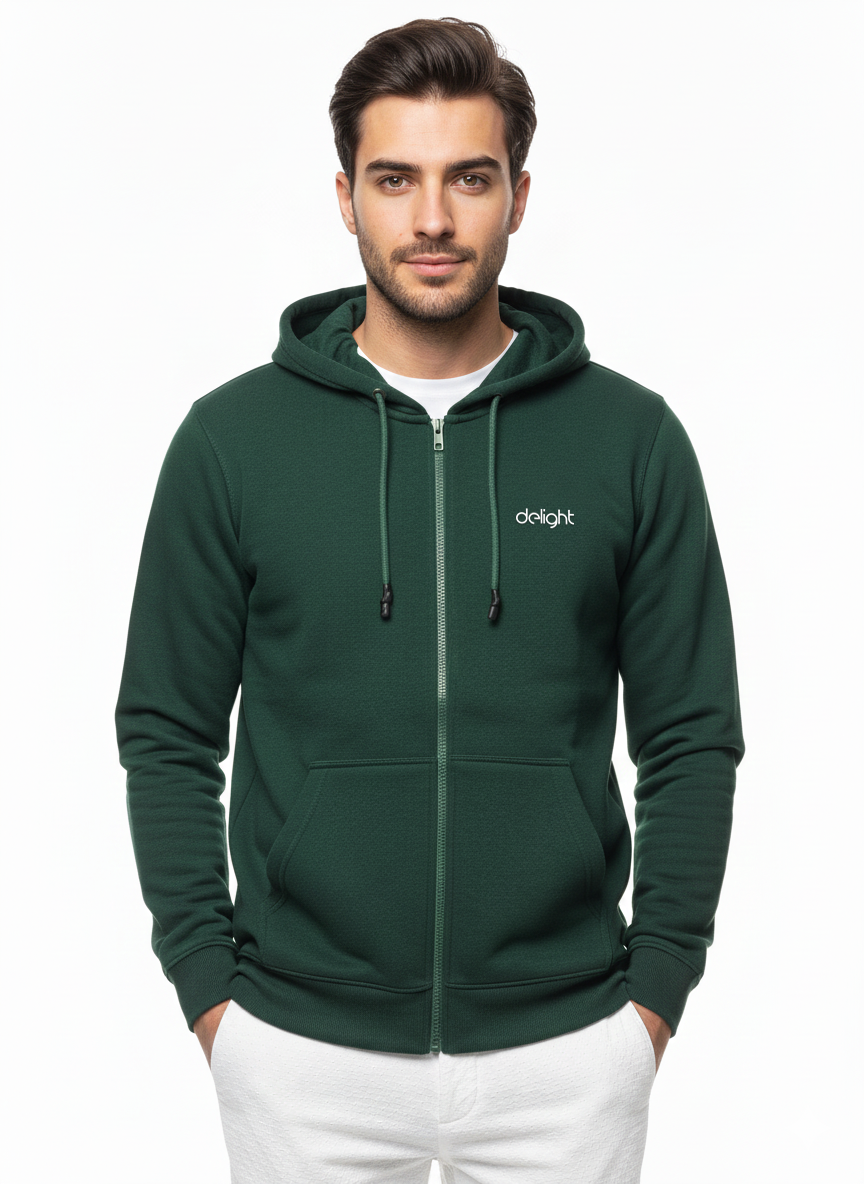 Zip-Up Fleece Hoodie