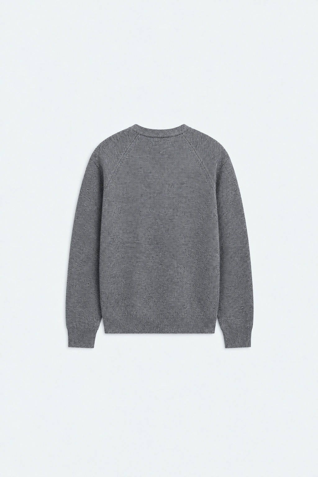 Men’s Heather Grey Raglan Knit Sweater