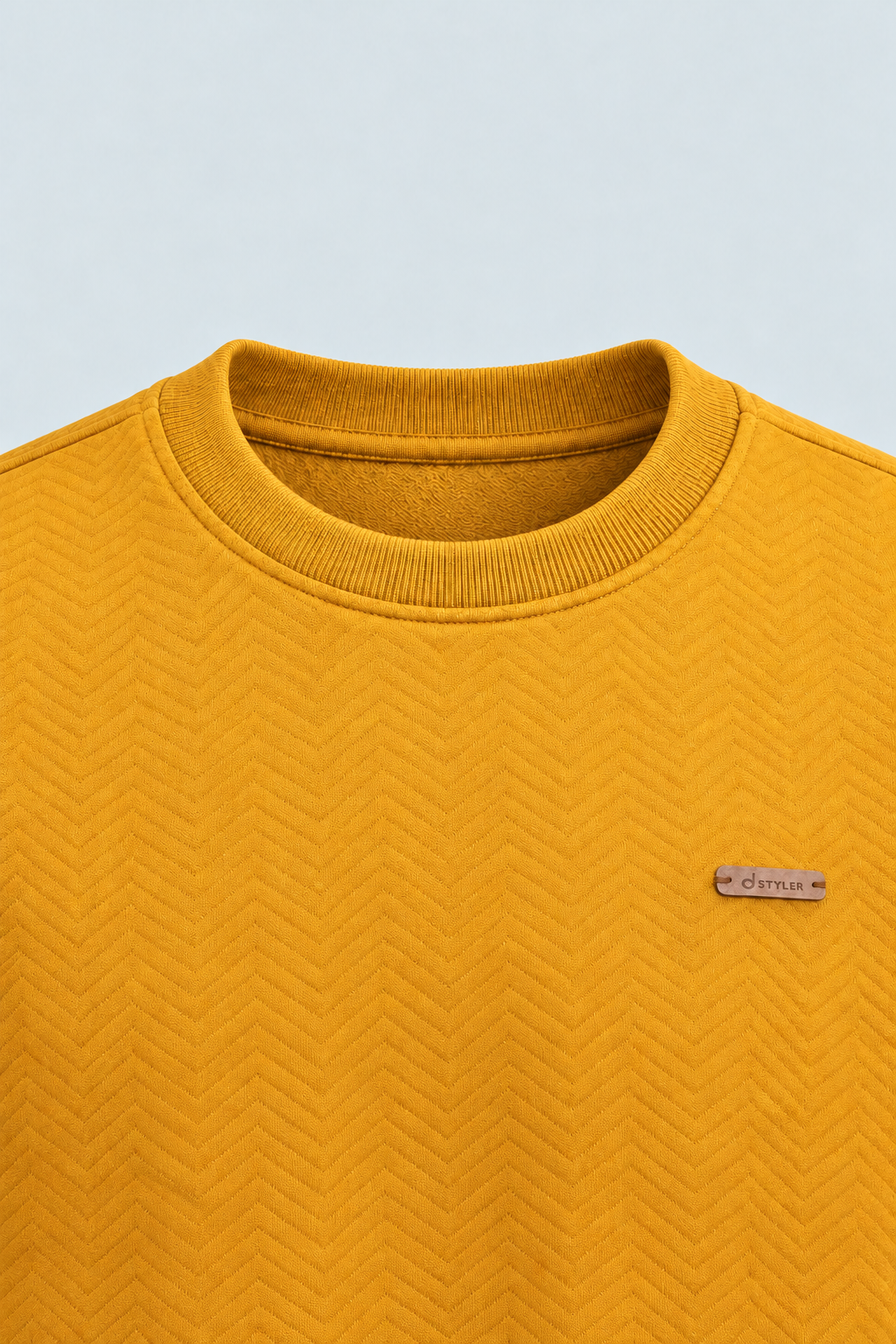 Jacquard Herringbone Sweat Shirt Men