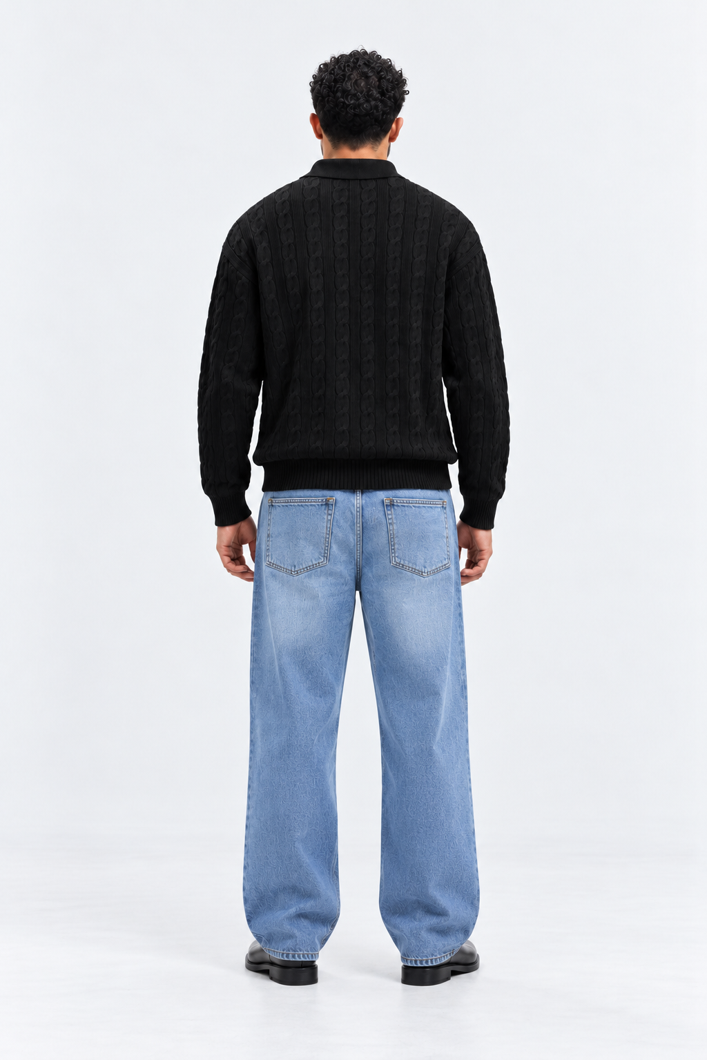 Men’s Baggy Jeans – Light Sky Blue Wide Leg Denim