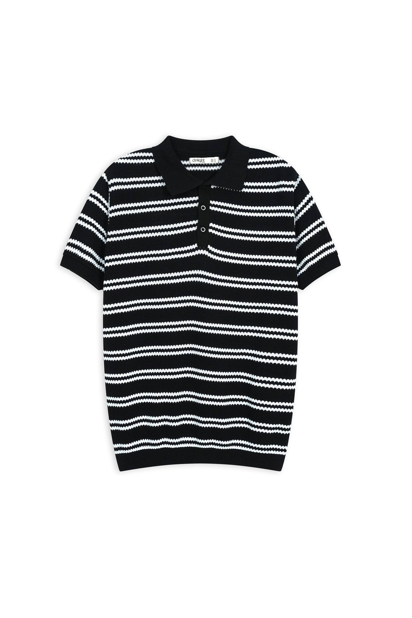 Men’s Black & Ivory Knit Polo