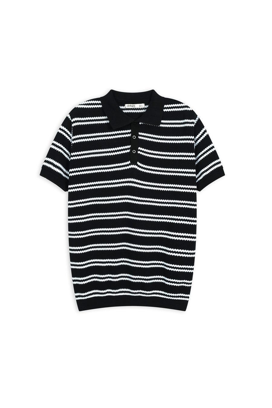 Men’s Black & Ivory Knit Polo