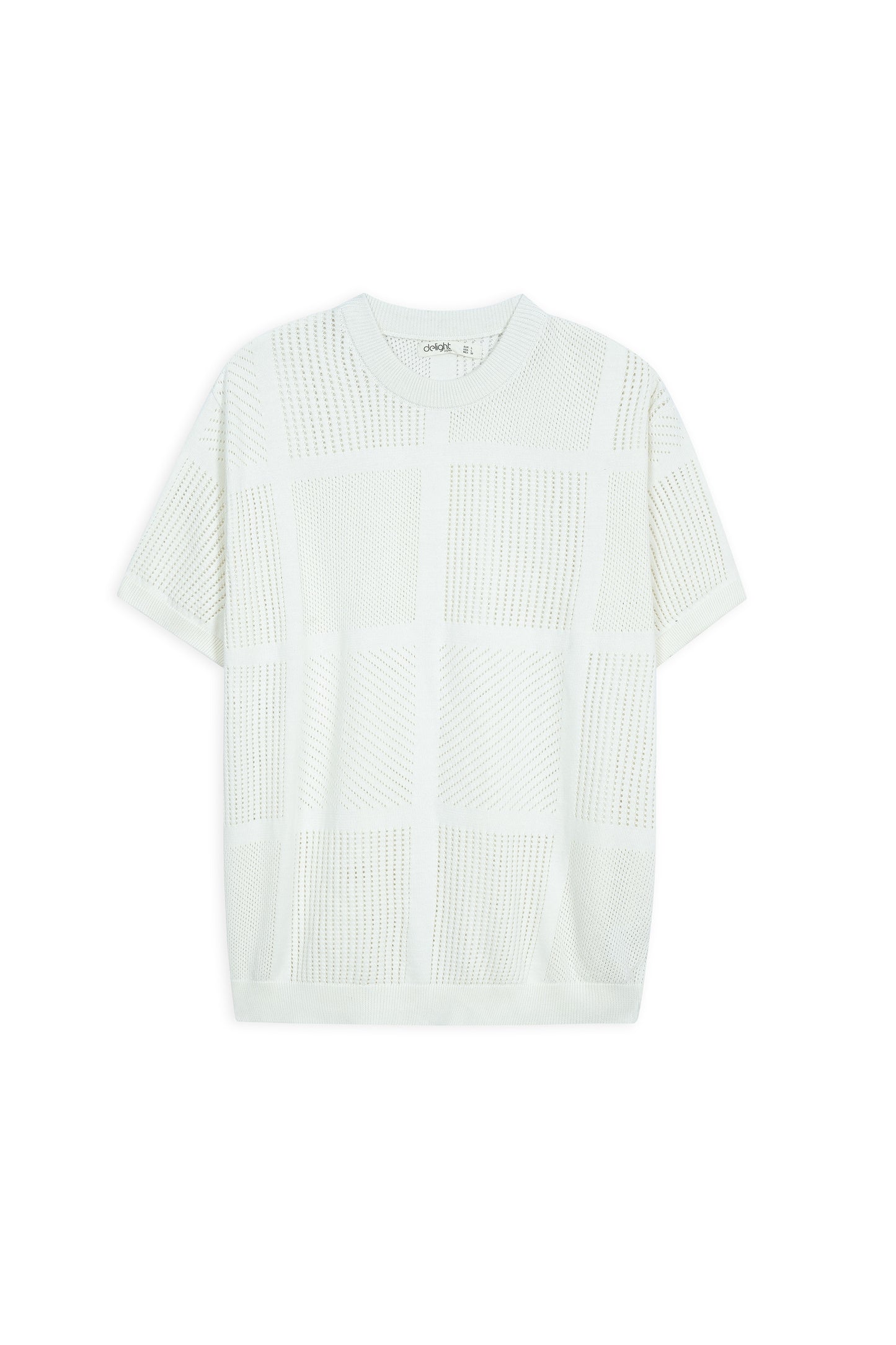 Men’s Ivory Textured Knit Tee