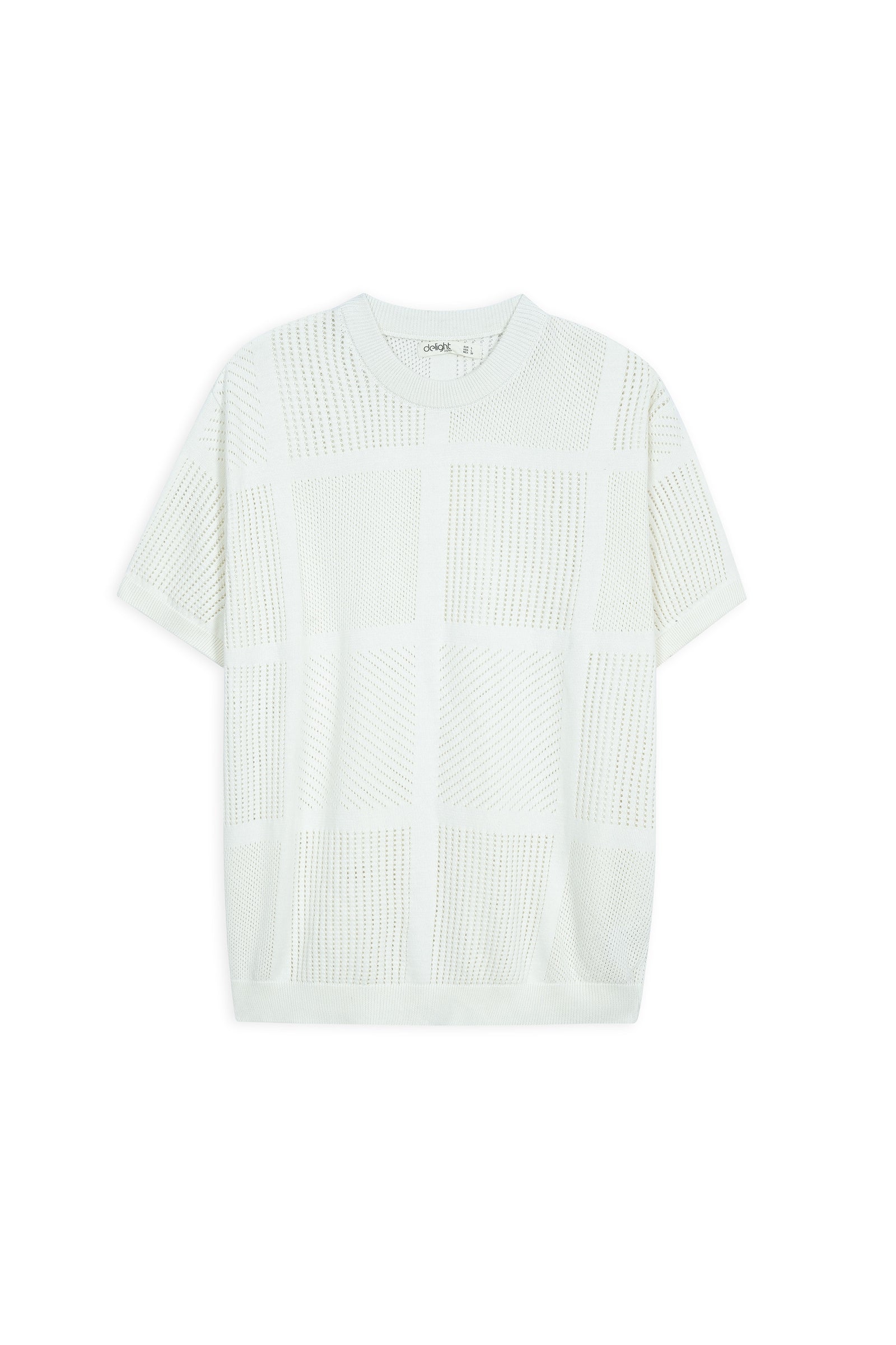 Men’s Ivory Textured Knit Tee
