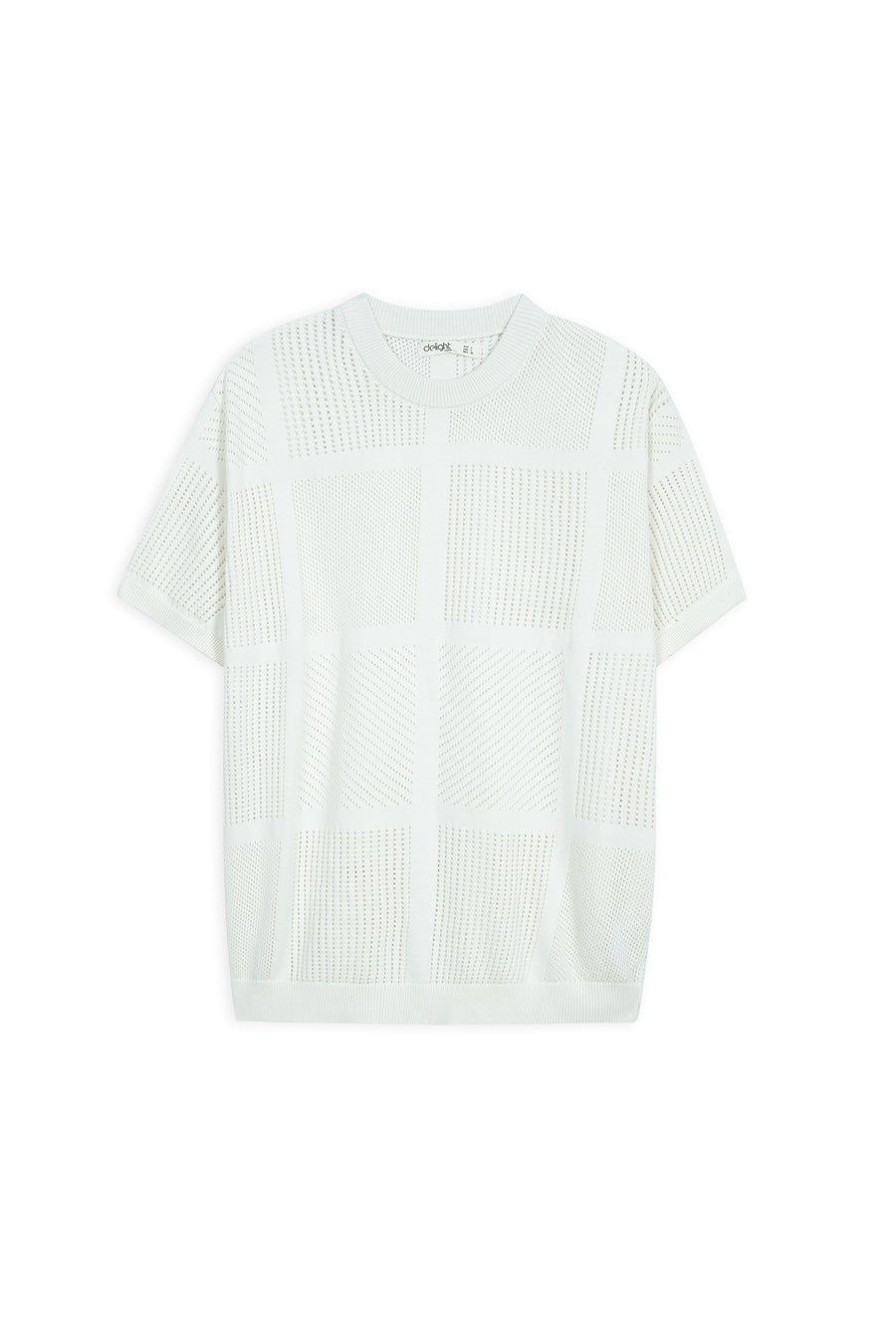 Men’s Ivory Textured Knit Tee