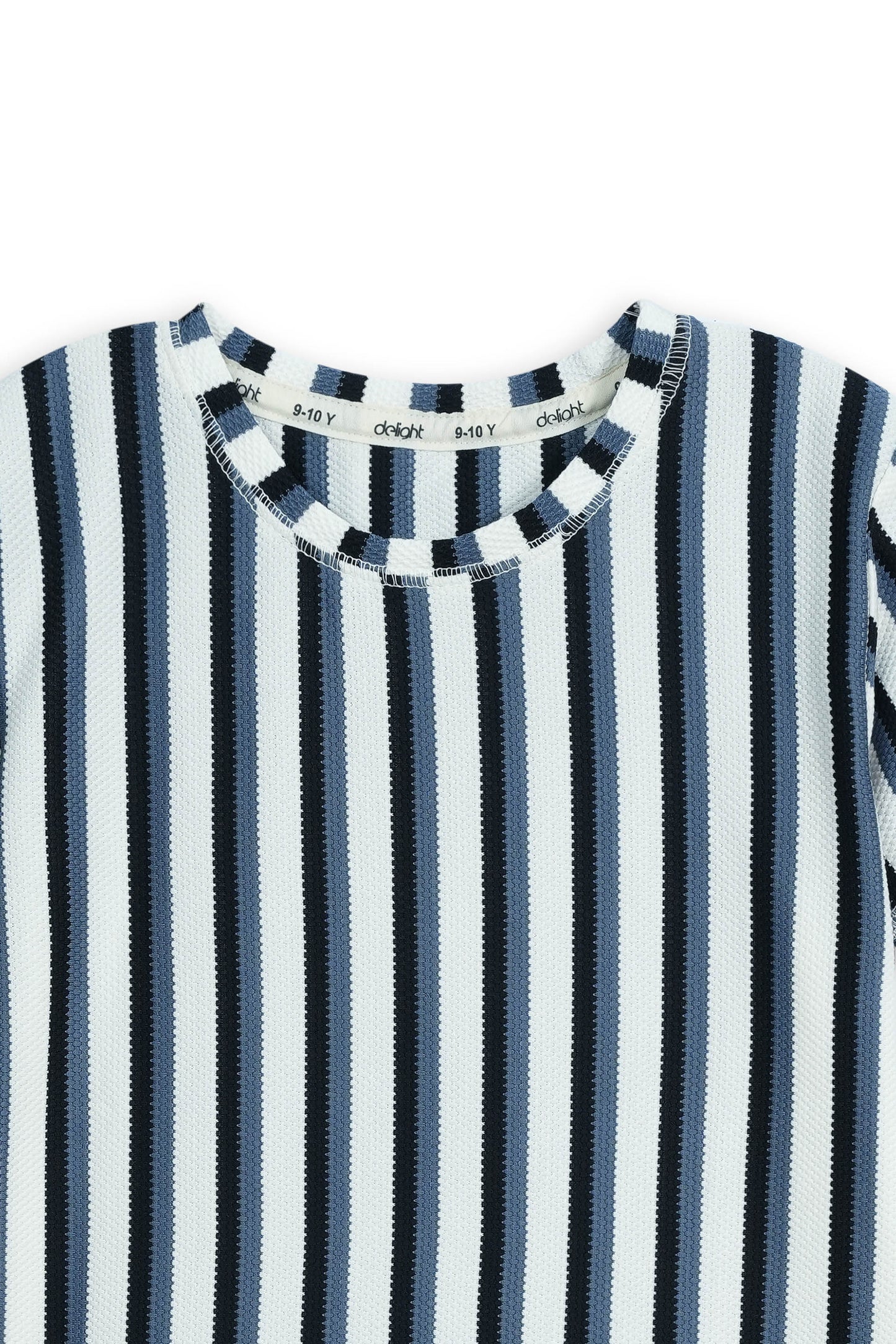 Boys Blue Stripe Popcorn Cord Set