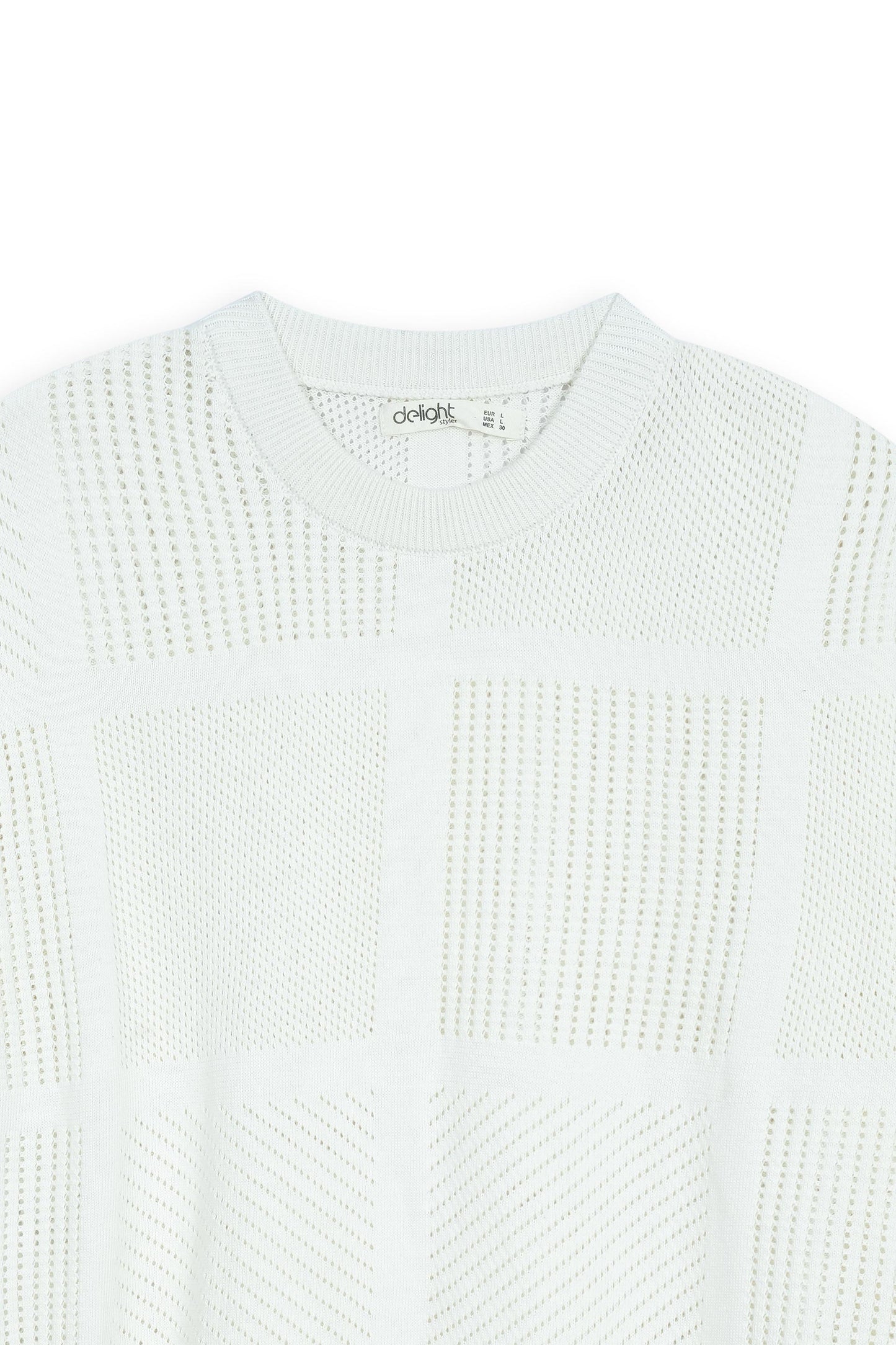 Men’s Ivory Textured Knit Tee