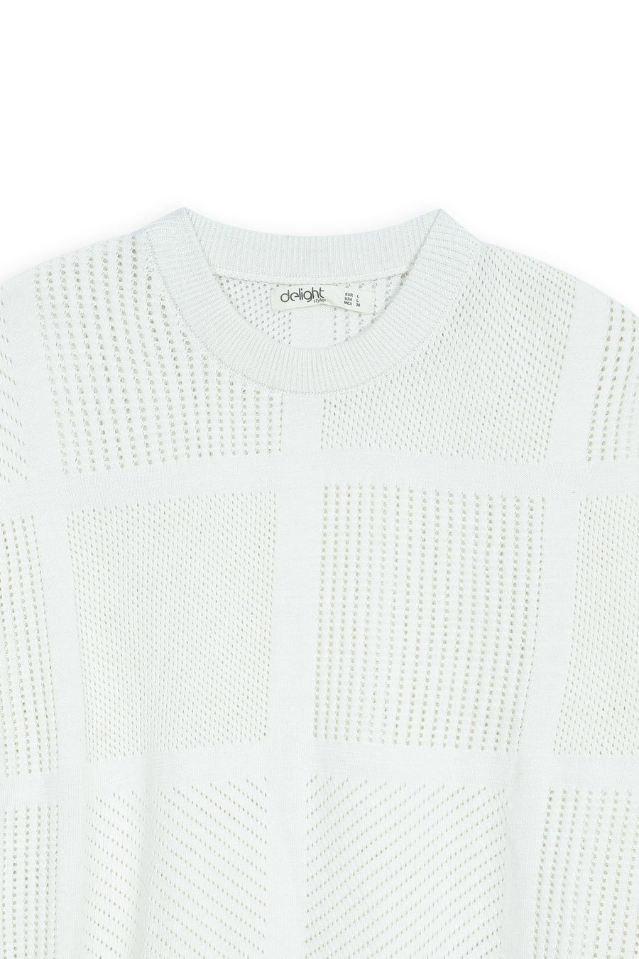 Men’s Ivory Textured Knit Tee