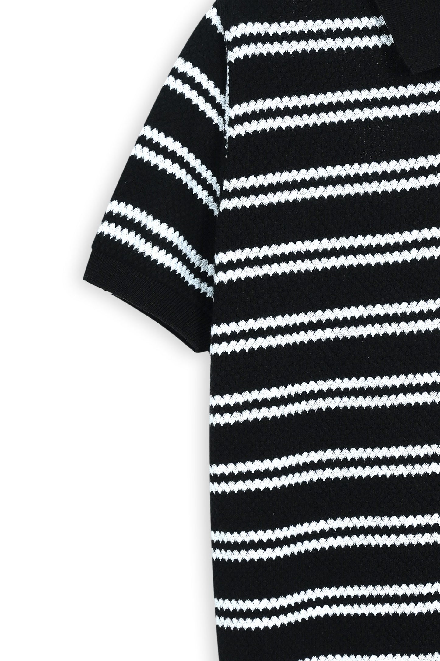 Men’s Black & Ivory Knit Polo