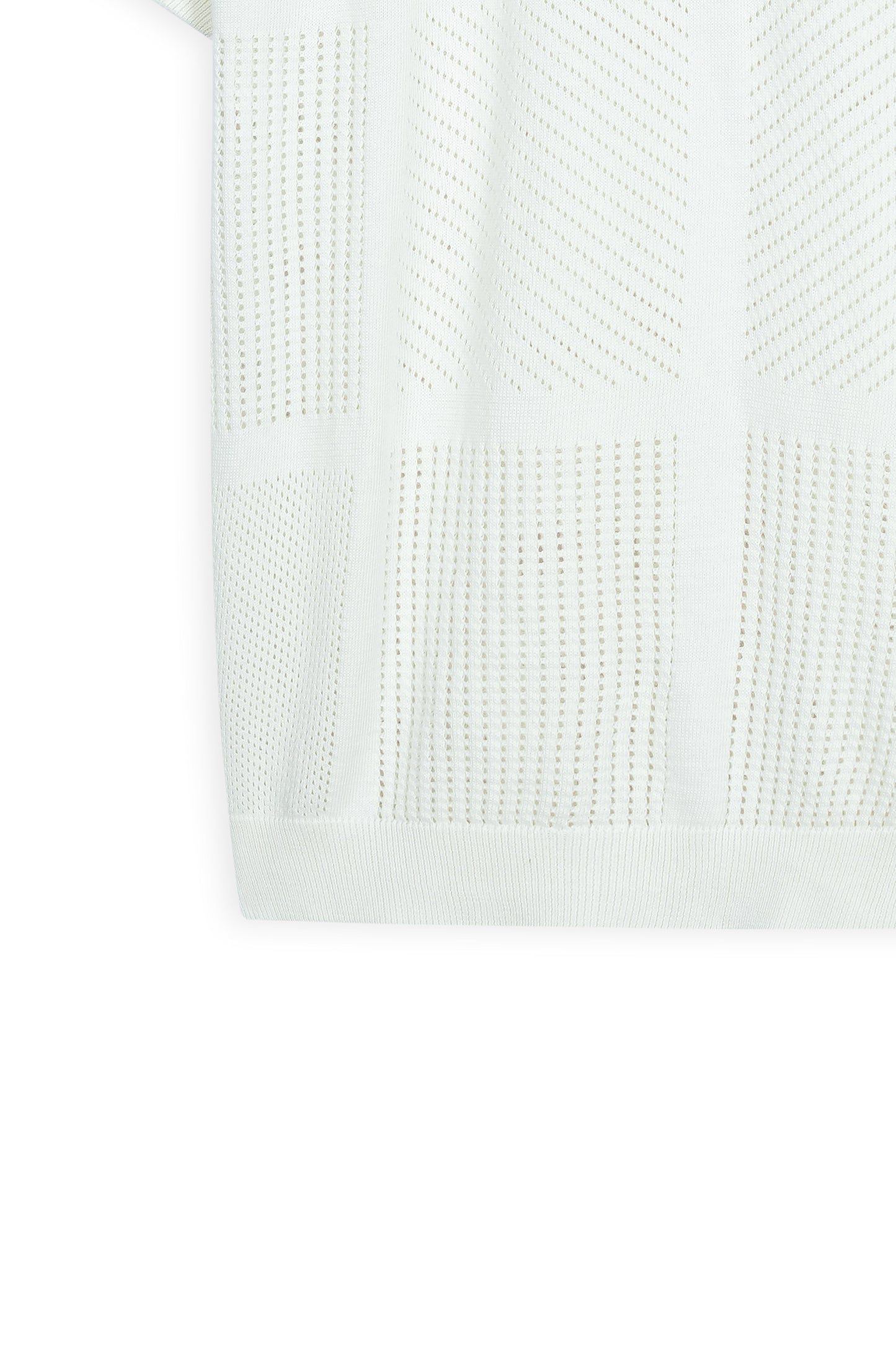 Men’s Ivory Textured Knit Tee