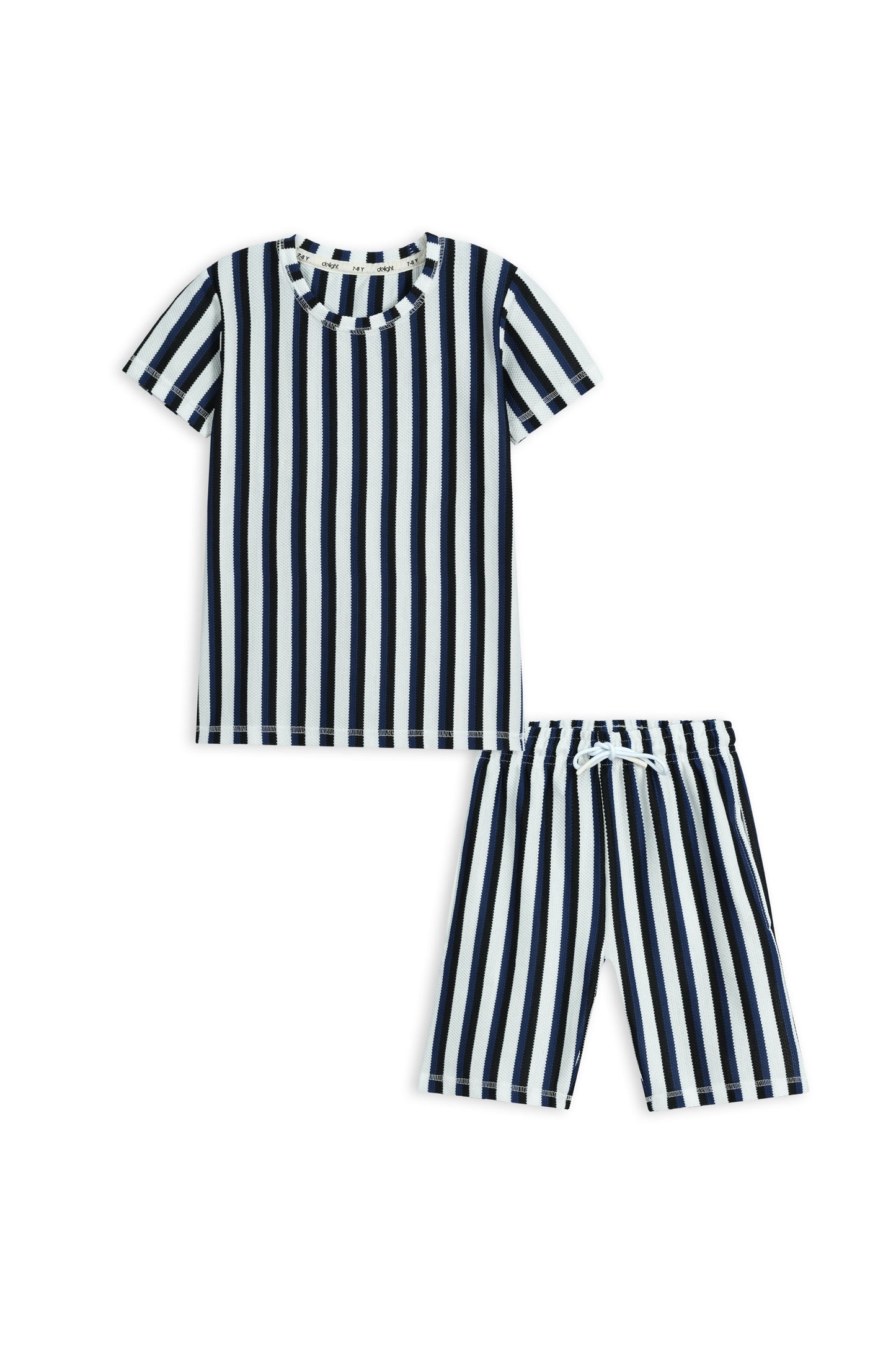 Kids Striped Popcorn Cord Set