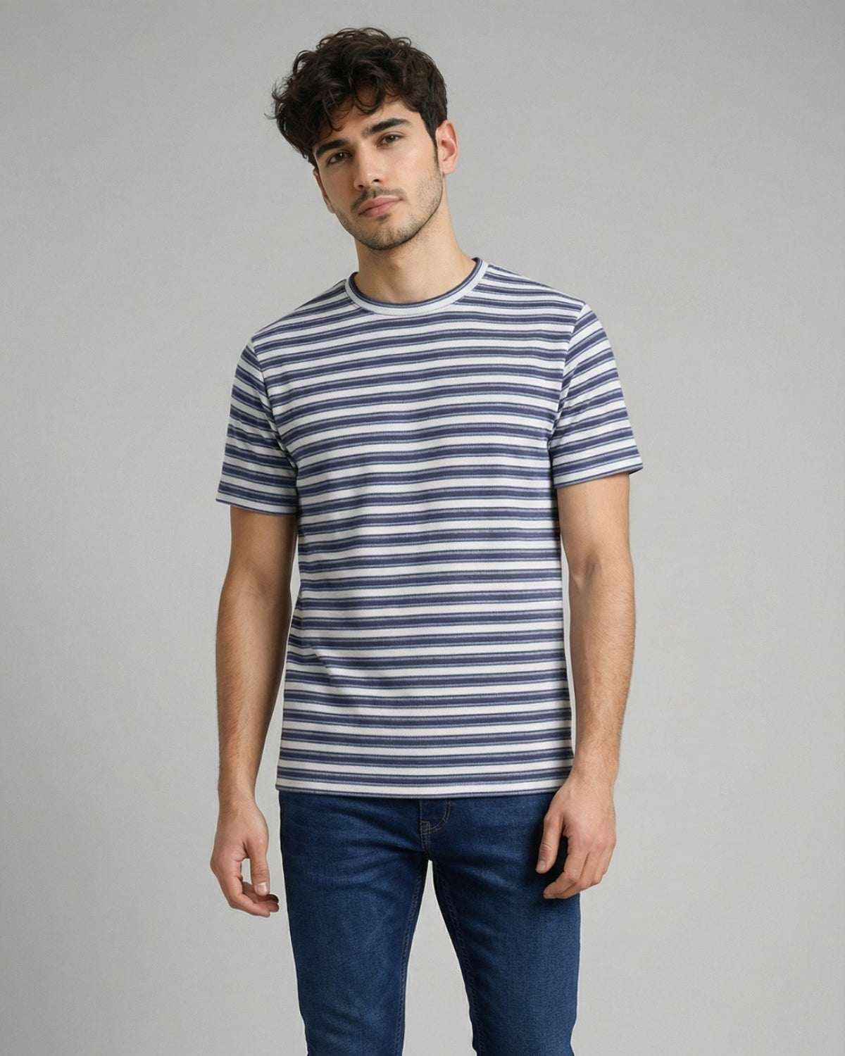 Urban Popcorn Texture Striped Shirt