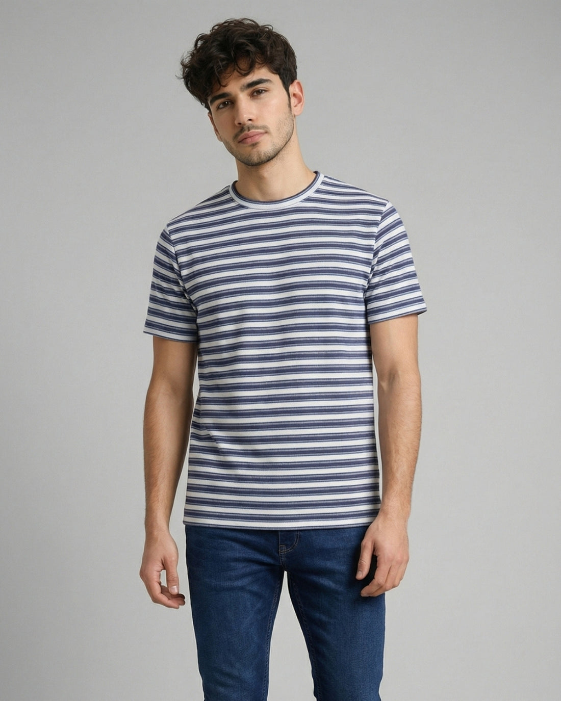 Urban Popcorn Texture Striped Shirt