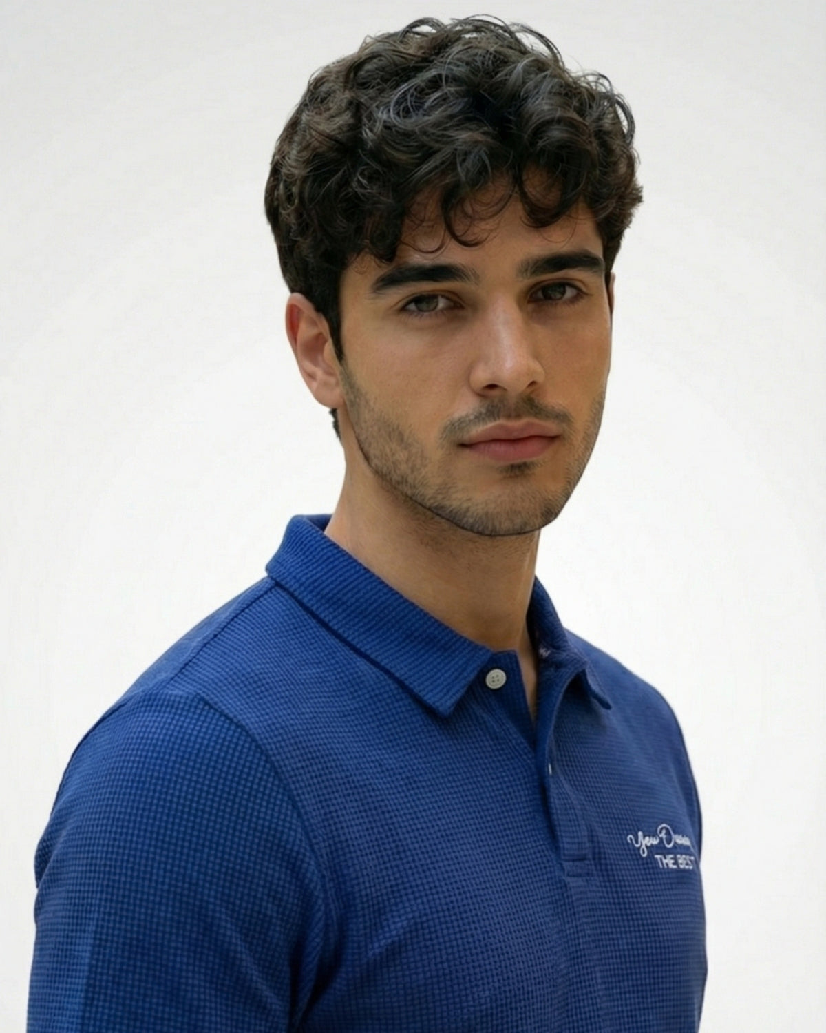 Urban Waffle Texture Knit Polo Shirt