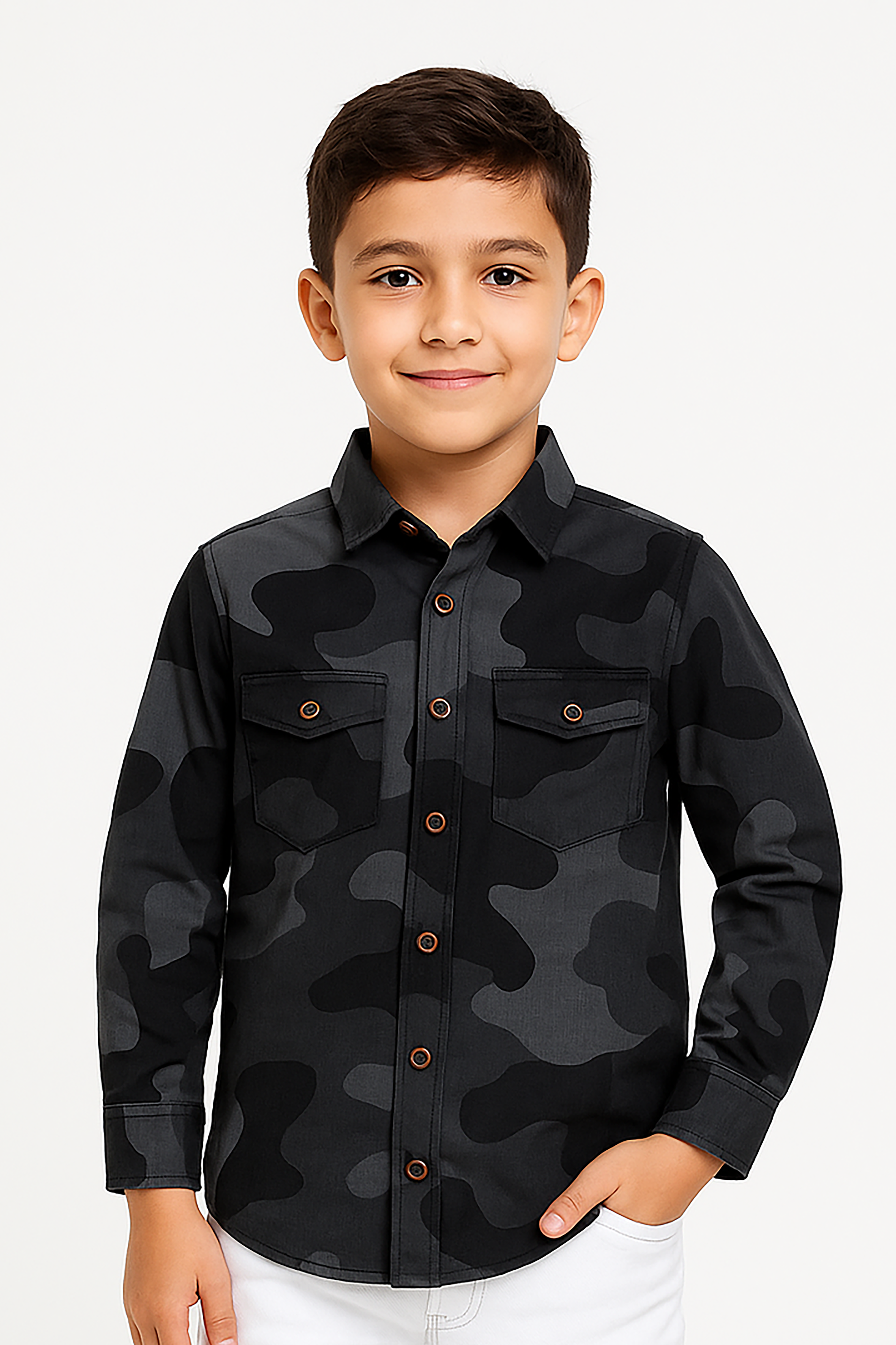 Camouflage Casual Shirt Black