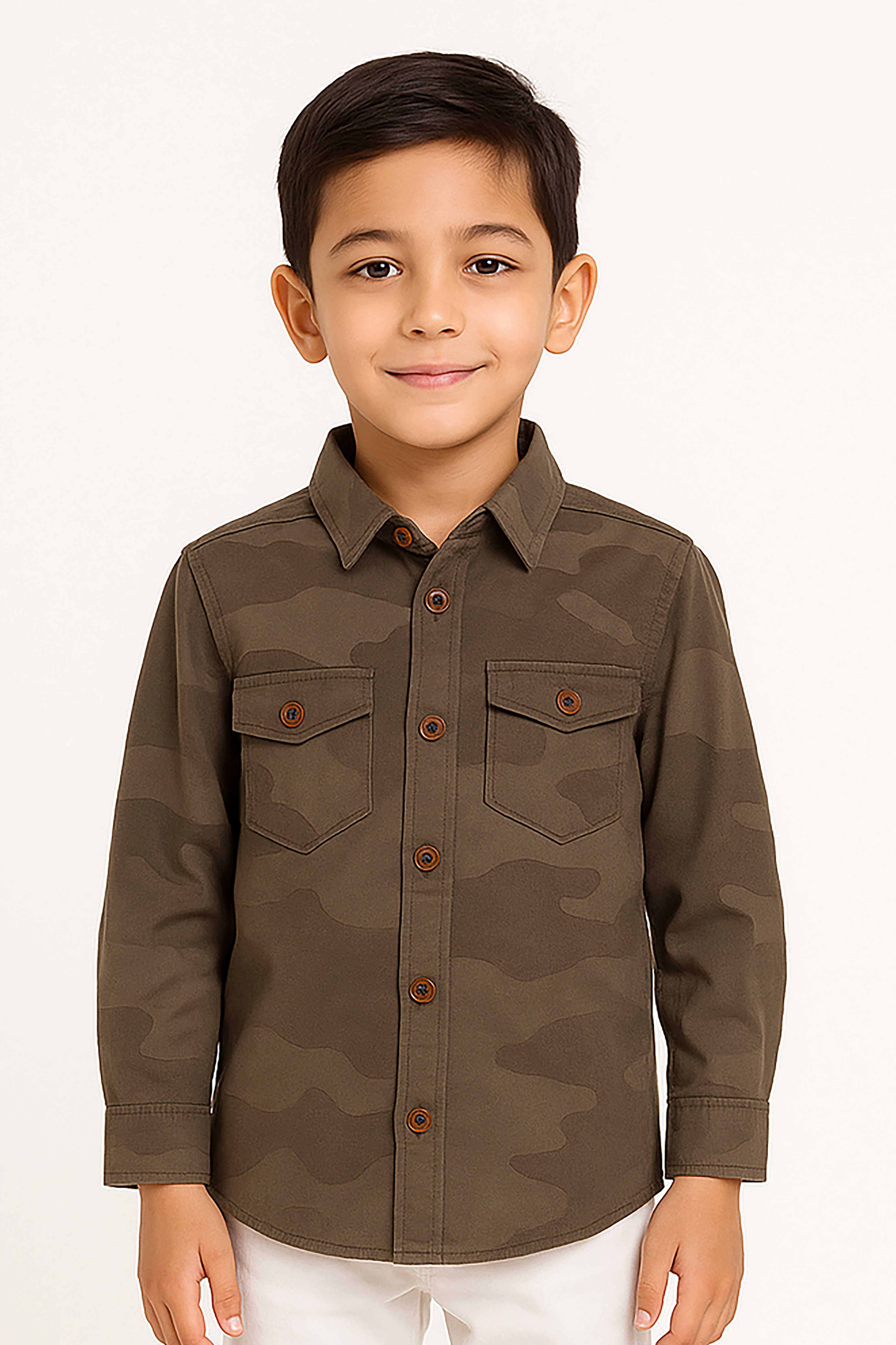 Camouflage Casual Shirt Light Grey