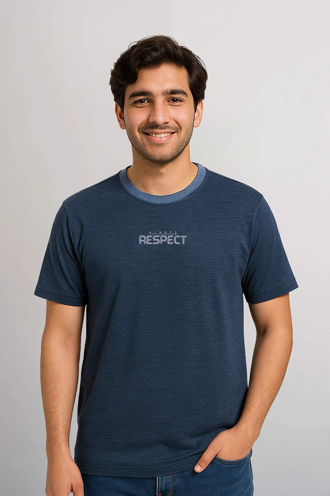 MEN T-SHIRT YARN DYED