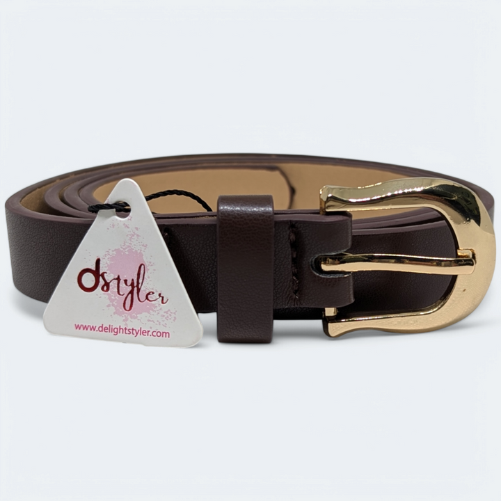 Women Brown belt With Classic Buckle