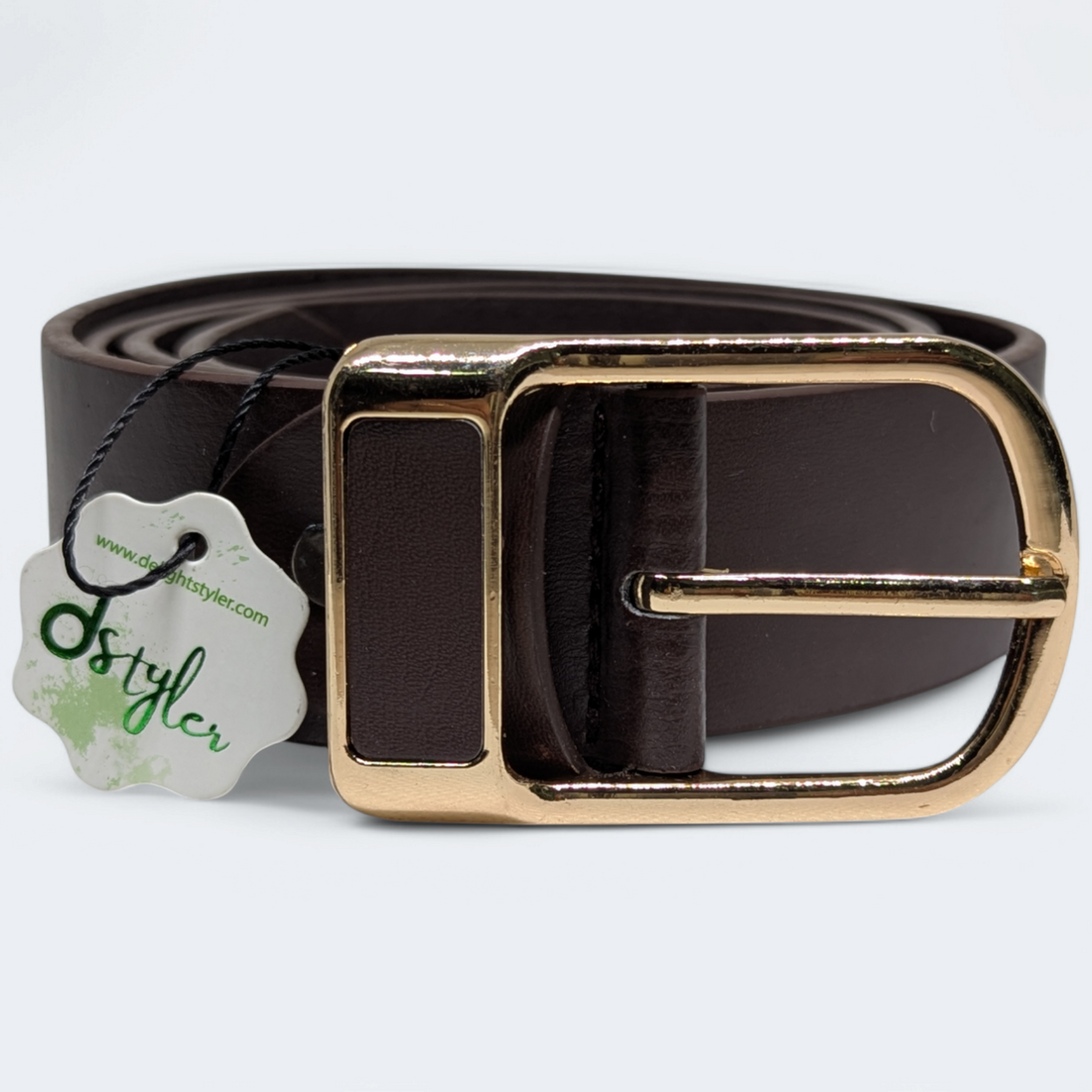 Golden Classic Buckle With Black Belt