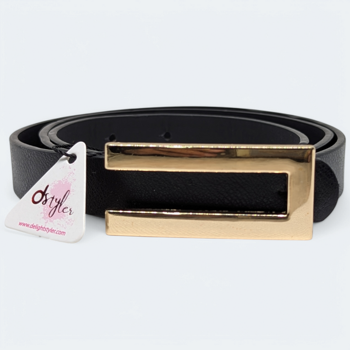 Women Fancy Buckle Belt Black