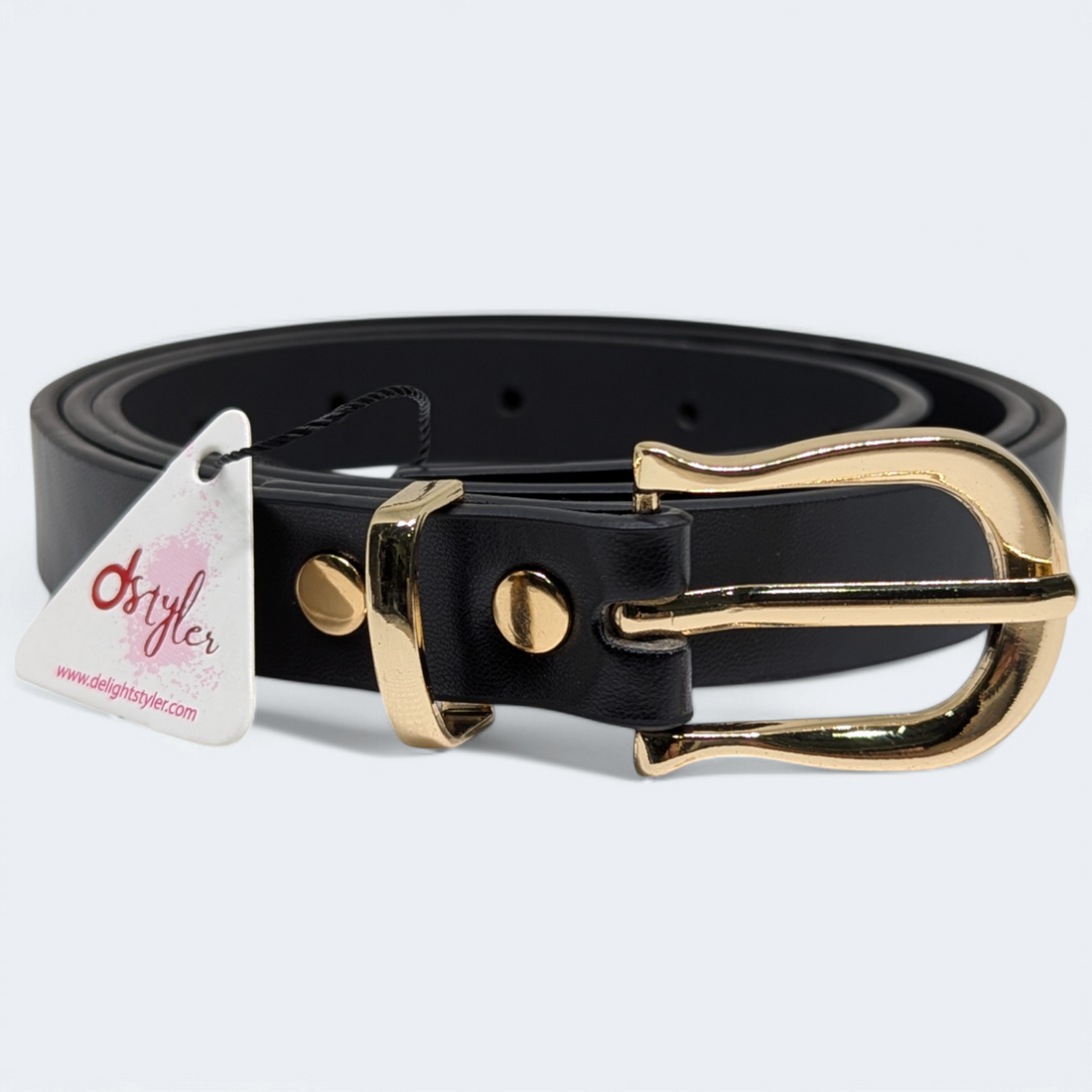 Women Fancy Buckle Belt Black