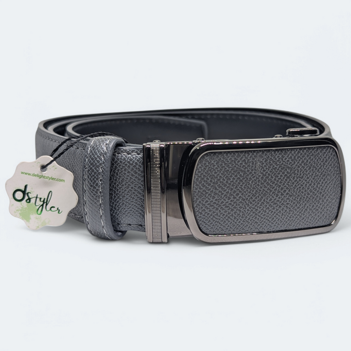 Ratchet Buckle Grey Belt