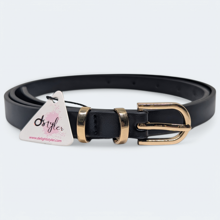 Women Black Color Classic Belt