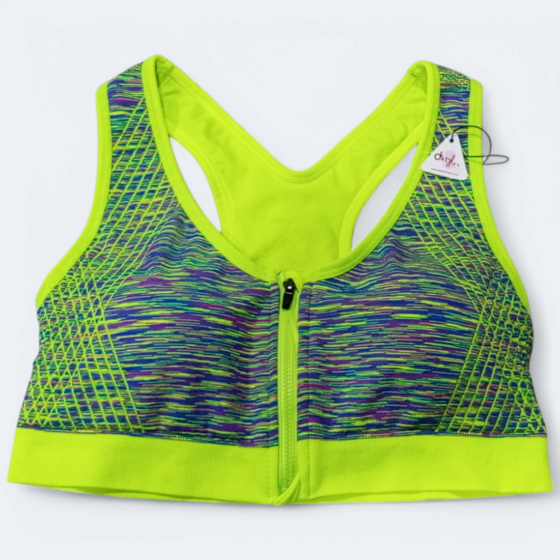 Zipper Front Wirefree Sports Bra