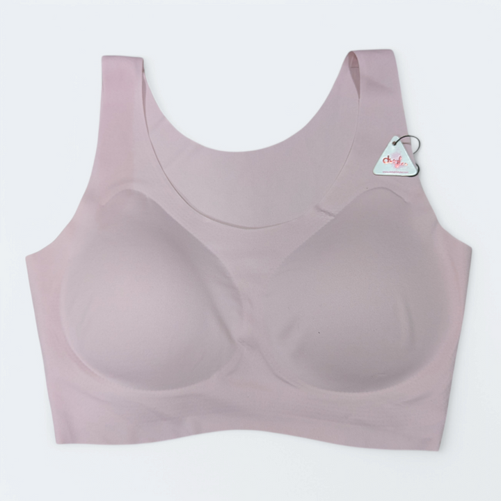 Women Silk Fabric Bra Light Pink