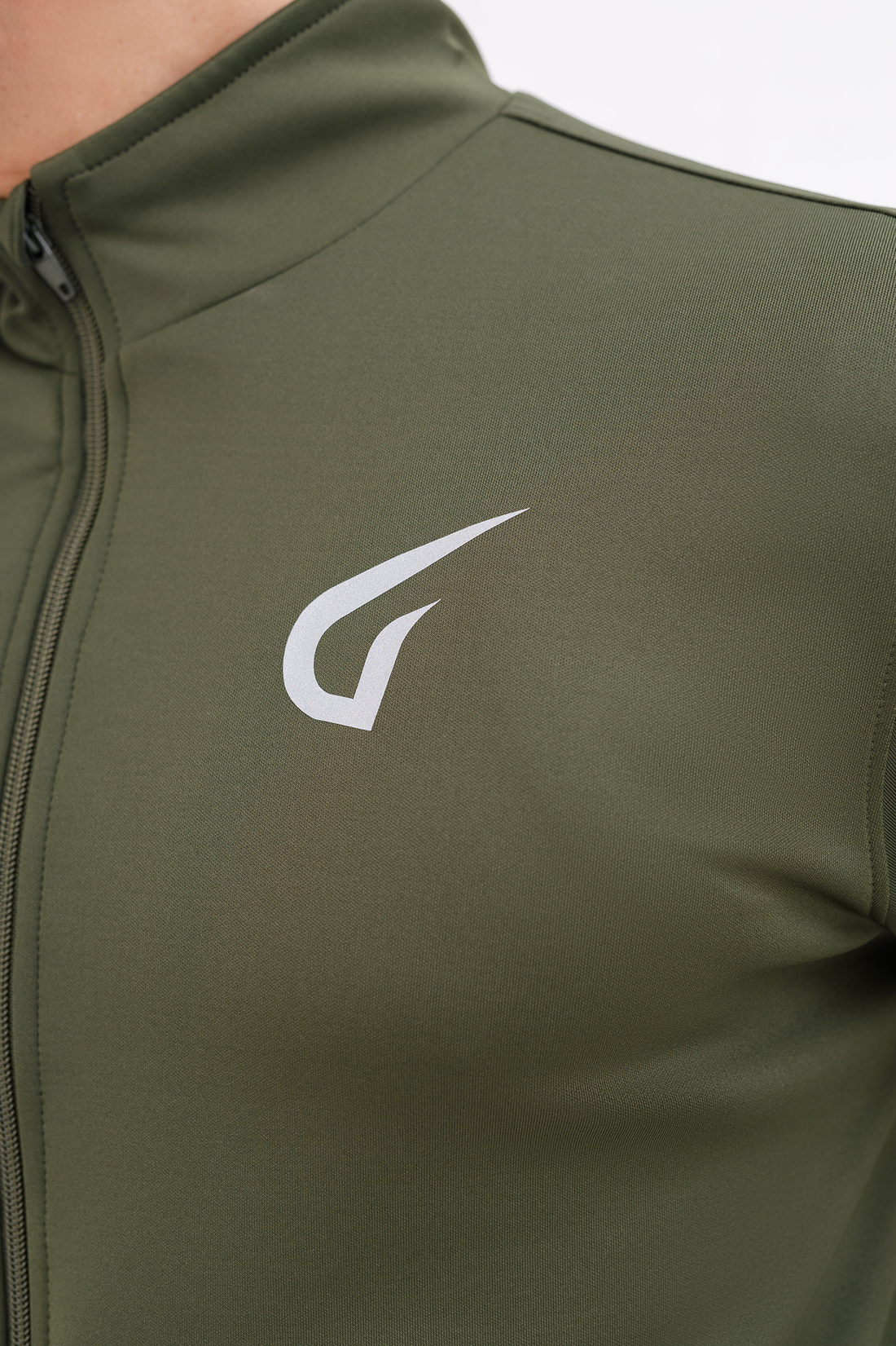 Men Active wear Olive Zipper