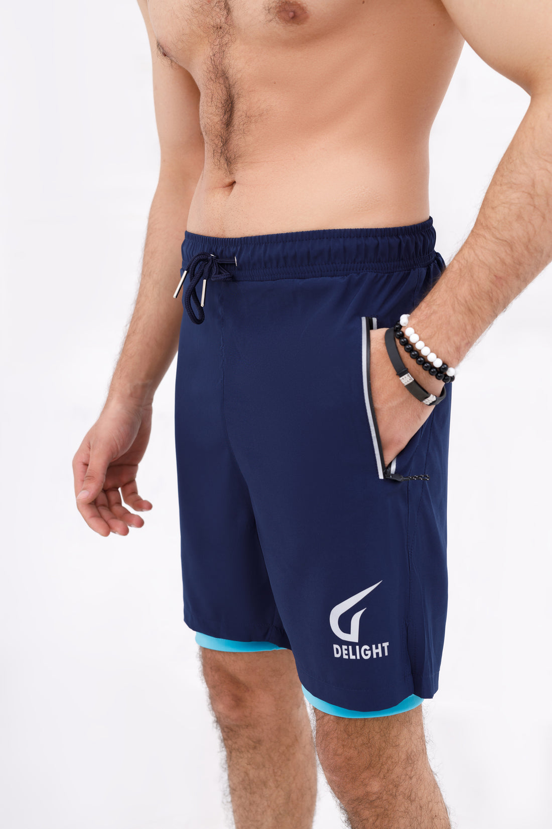 Men Active Wear Double Grip Short