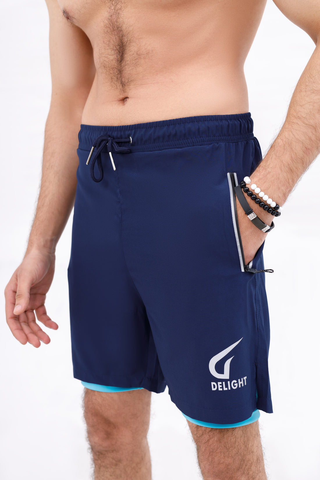 Men Active Wear Double Grip Short