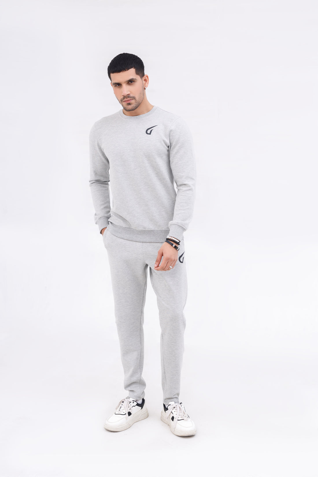 Men Active Wear Sweat Shirt Grey