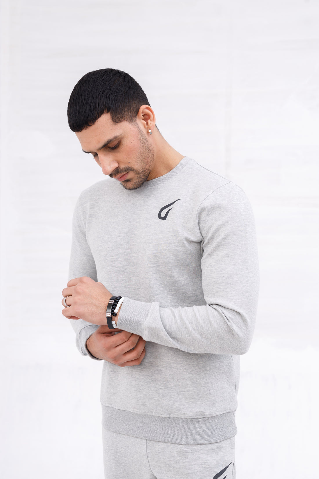 Men Active Wear Sweat Shirt Grey