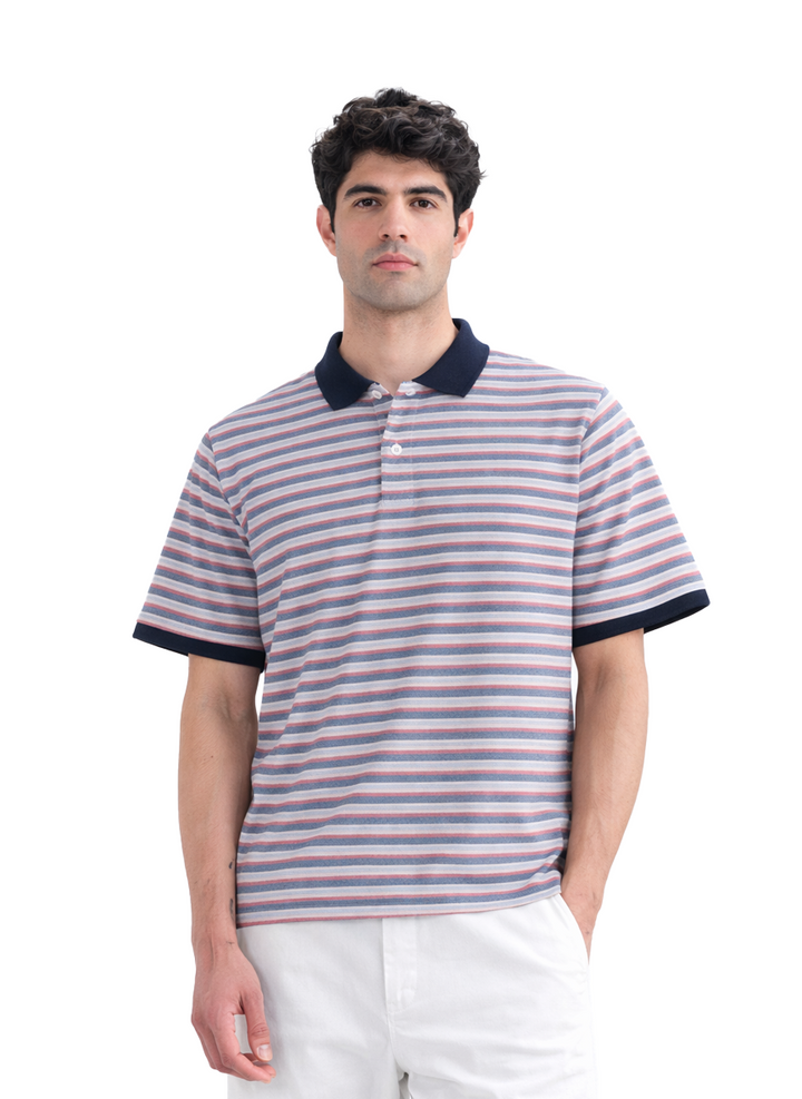 Yarn Dyed PK Polo Shirt with Contrast Collar