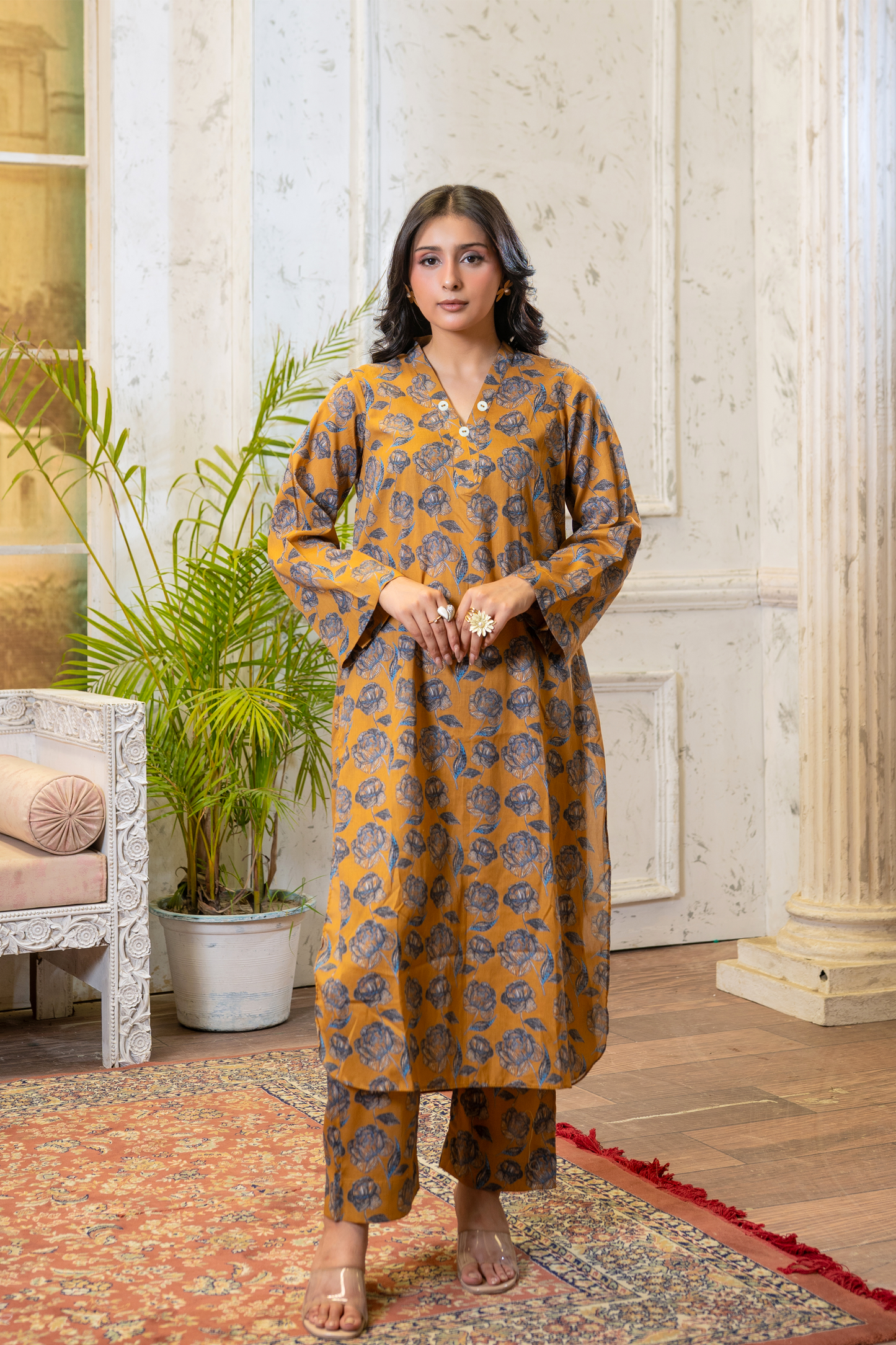 Amber Bloom Lawn 2 Piece Suit (Pret)