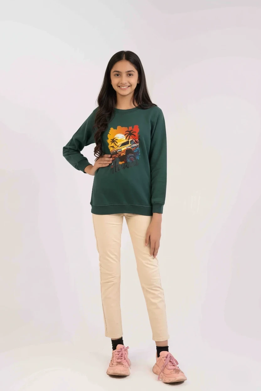 Beige Color Basic Slim Fit Girls Jeans