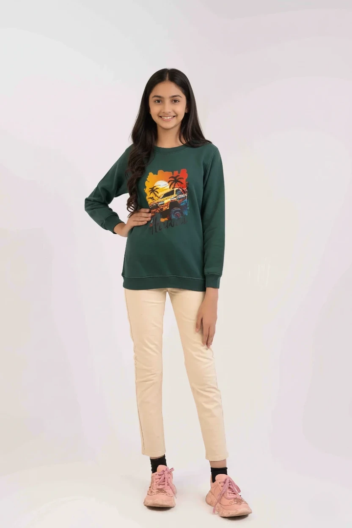 Beige Color Basic Slim Fit Girls Jeans