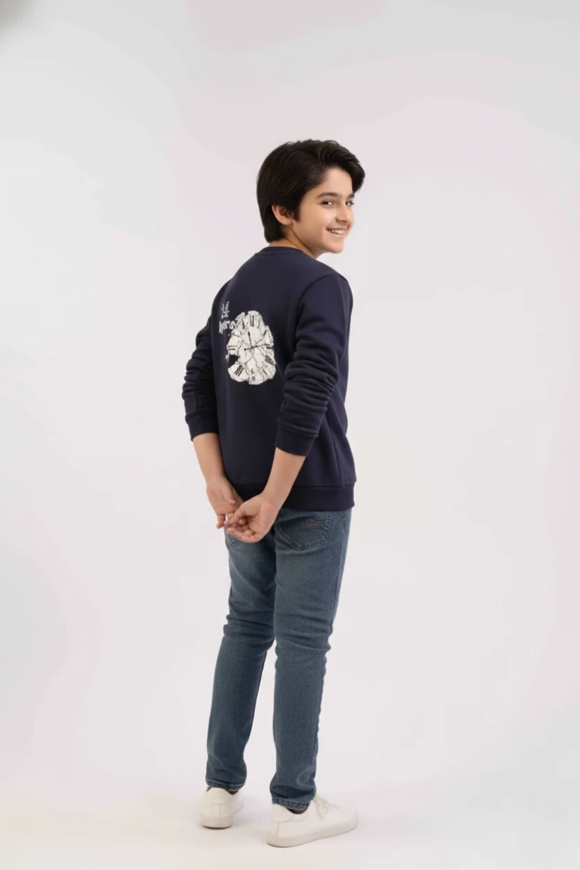 Boys Hoodies Printing Black