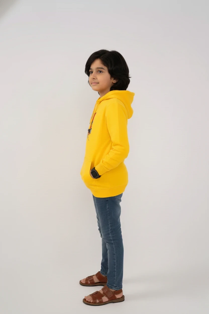 Boys Hoodies Printing Yellow