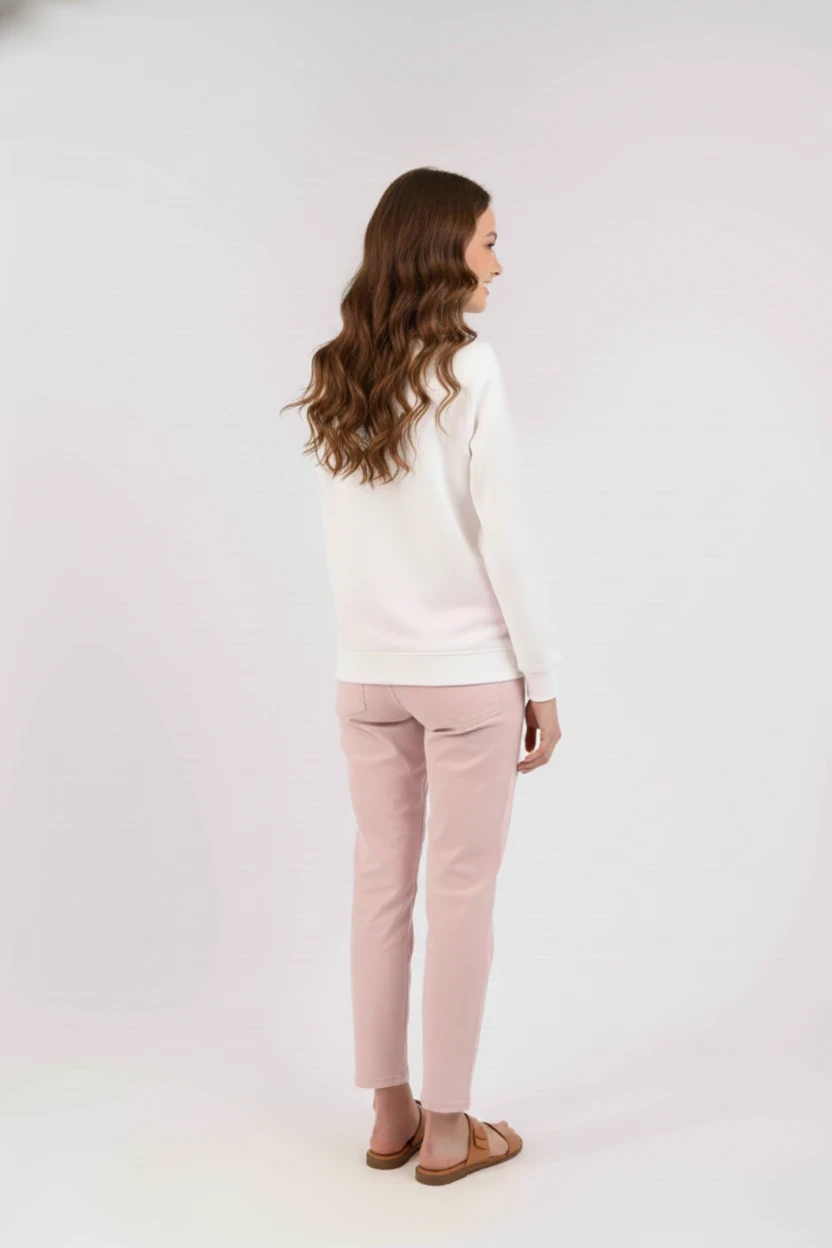 Rosa Color Slim Fit  Girls Jeans