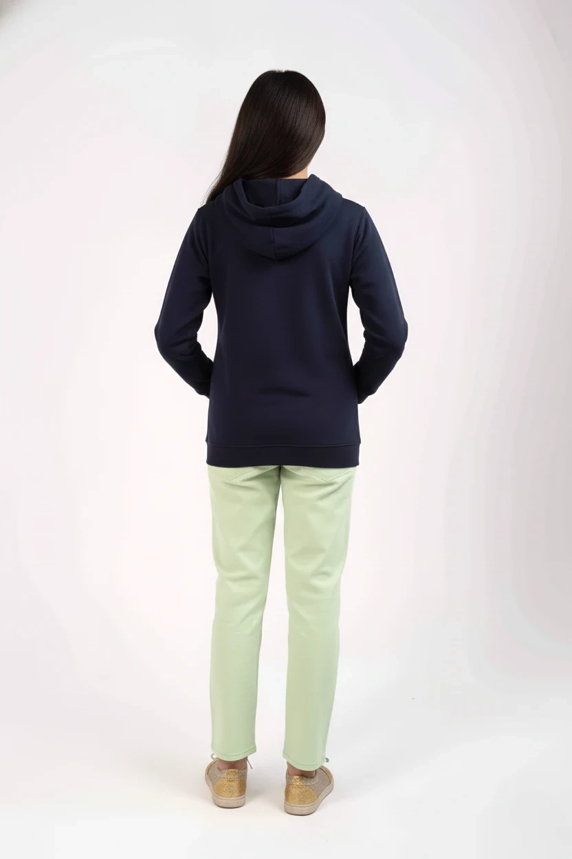 Parrot Green Color Slim Fit Girls Jeans
