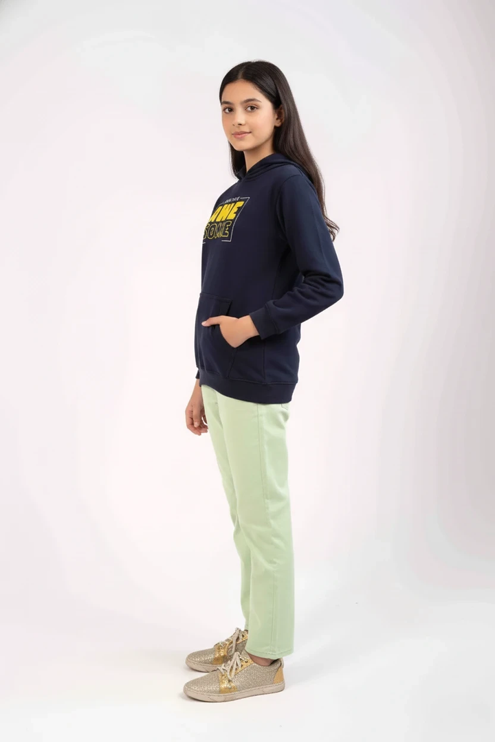 Parrot Green Color Slim Fit Girls Jeans